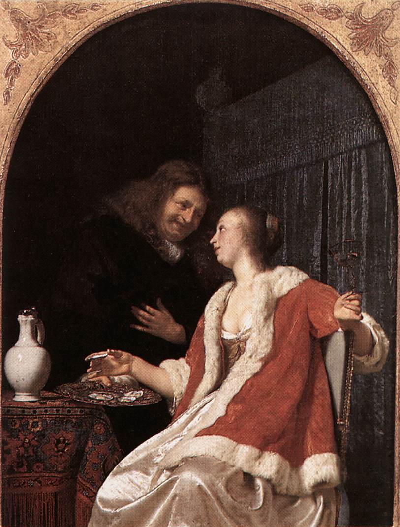 A Meal Of Oysters by Frans van Mieris, 1661